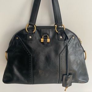 YSL Yves Saint Laurent Sac Muse - Black w/Gold hw